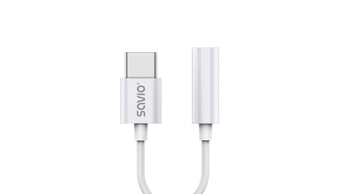 SAVIO ADAPTER USB-C - MINI JACK 3,5 MM (F) AK-51
