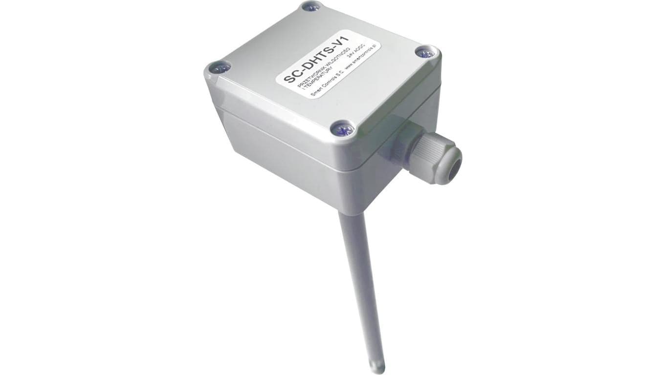 SC-DHTS-PT1000 Przetwornik wilgotności i temperatury 0-10V, 2-10V, 4-20mA, 0-20mA, 0-5V, RS485 Modbus RTU