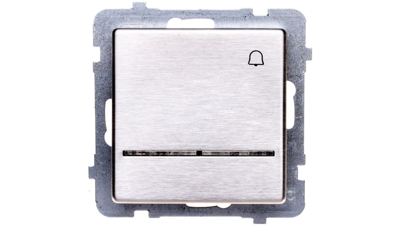 SONATA Przycisk /dzwonek/ z podświetleniem stal inox ŁP-6RMS/m/37