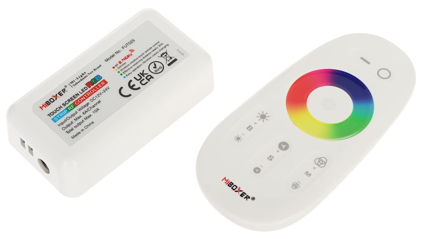 STEROWNIK OŚWIETLENIA LED Z PILOTEM FUT025 2.4 GHz, RGB 12inbsp/br... 24inbsp/brV DC MiBOXER / Mi-Light