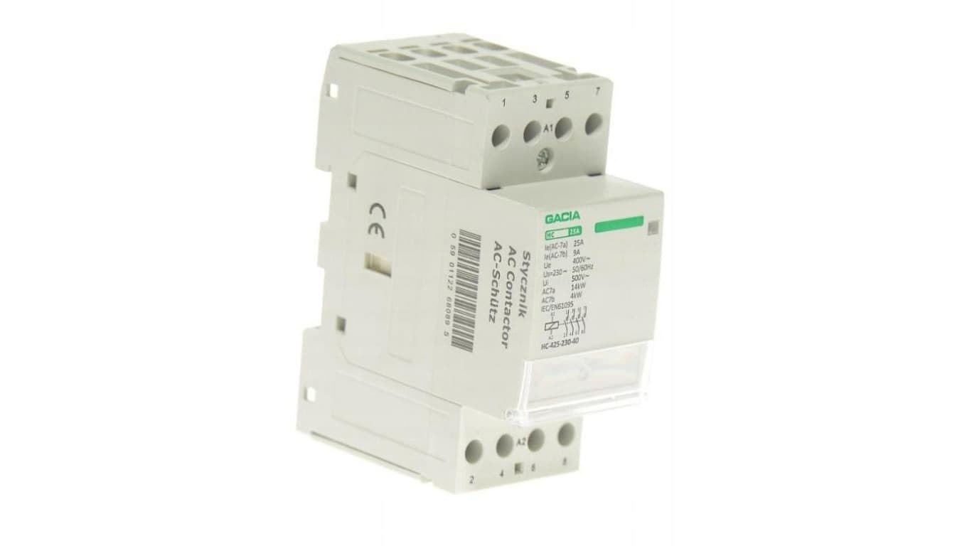 STYCZNIK MODUŁOWY INSTALACYJNY 3F 25A 4Z 4NO 230V