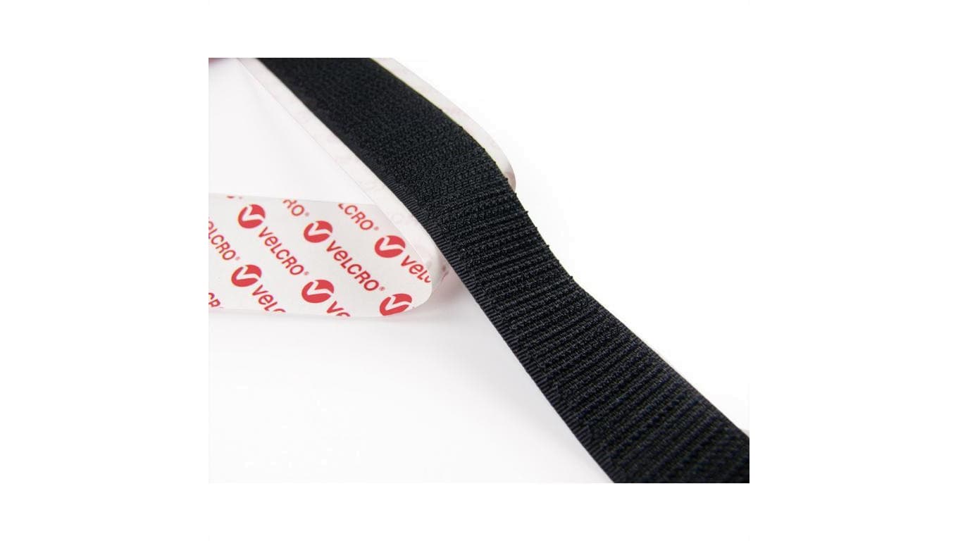 Samoprzylepny rzep VELCRO 20 mm x 2,5 m czarny