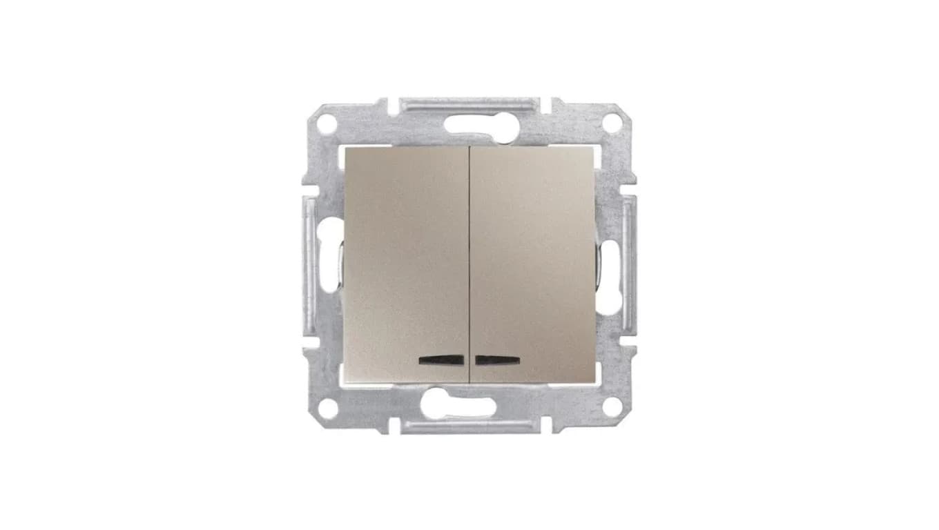 Sedna Łącznik świecznikowy 10AX z podświetleniem LED tytanowy SDN0300368