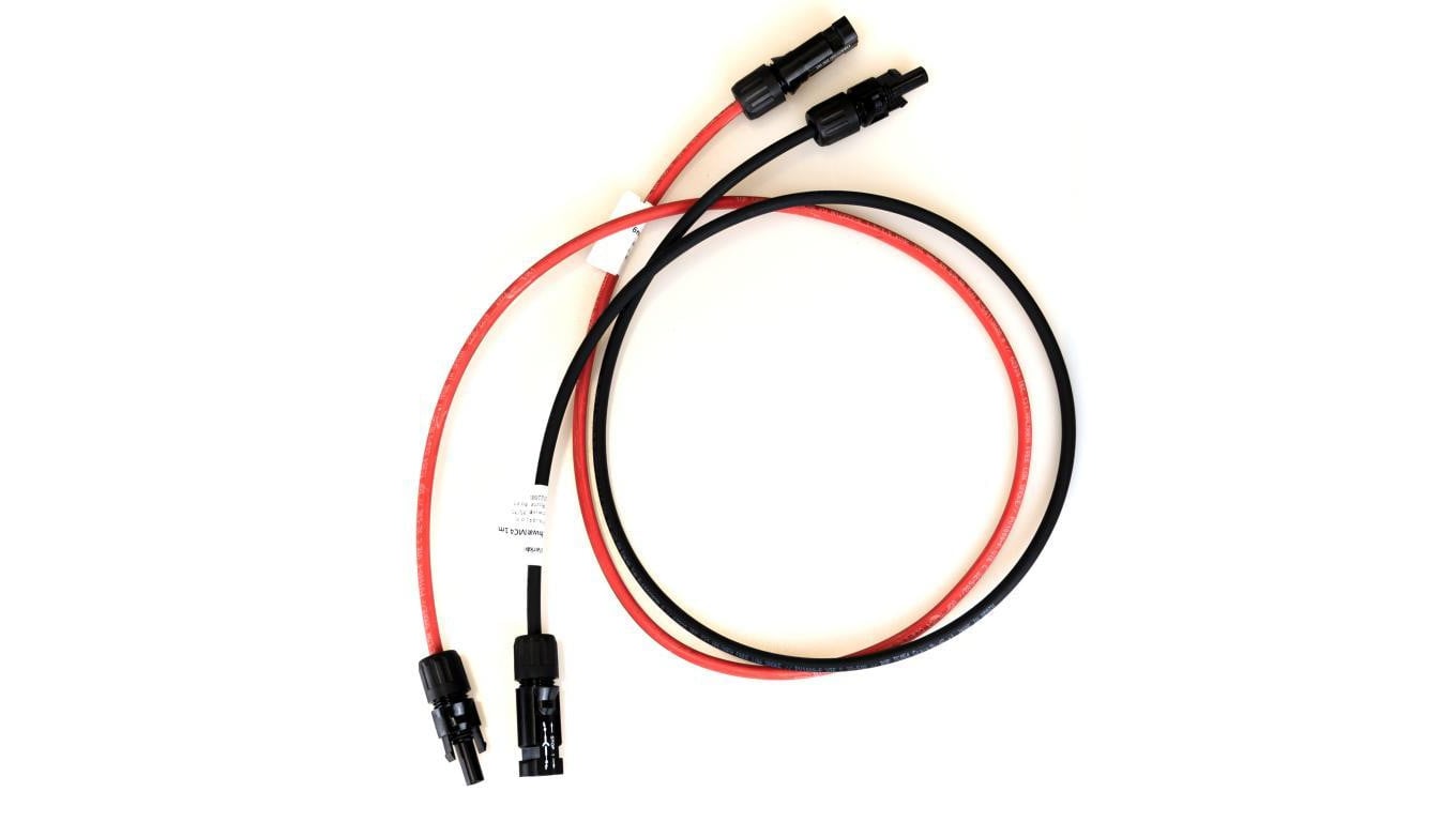 Set kabel fotowoltaiczny 4mm2 czerwony i czarny PV ze złączkami MC4 2x3m