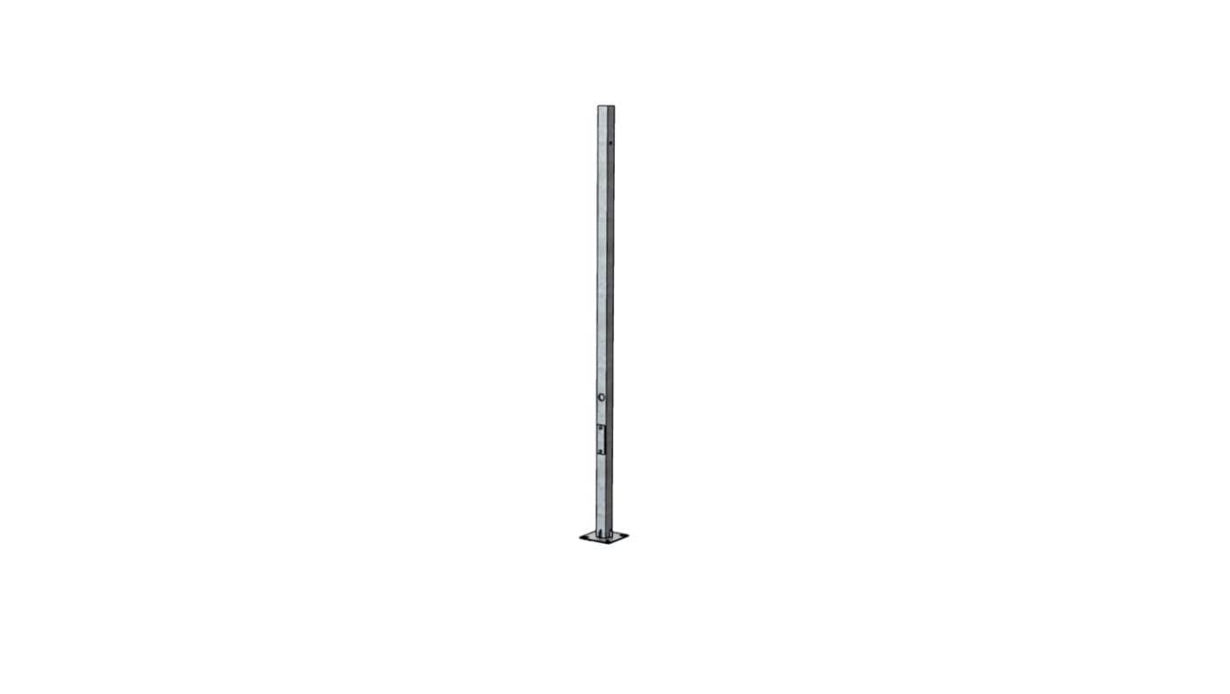 Słup stalowy CCTV kwadratowy 4 metry