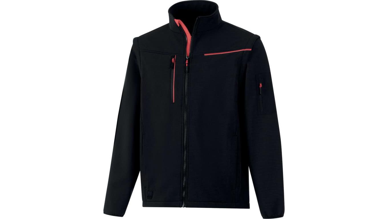 Softshell 2 w 1, 2 warstwy laminowane, kolor Czarno-czerwony, rozmiar: 3XL, SOCCINO3X