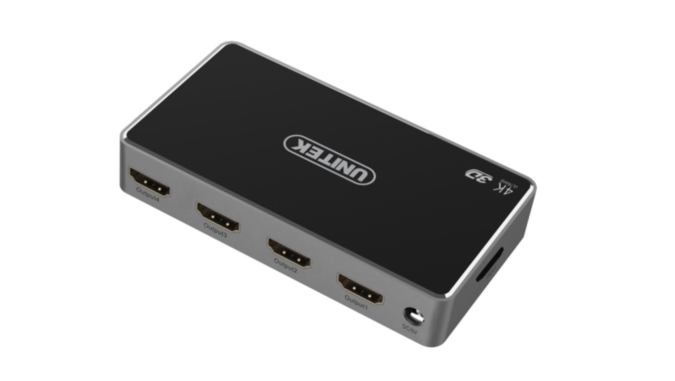 Splitter HDMI 1.4b Rozgałęźnik 1x wejście / 4x wyjście 4K@30 Ultra HD UNITEK V1109A