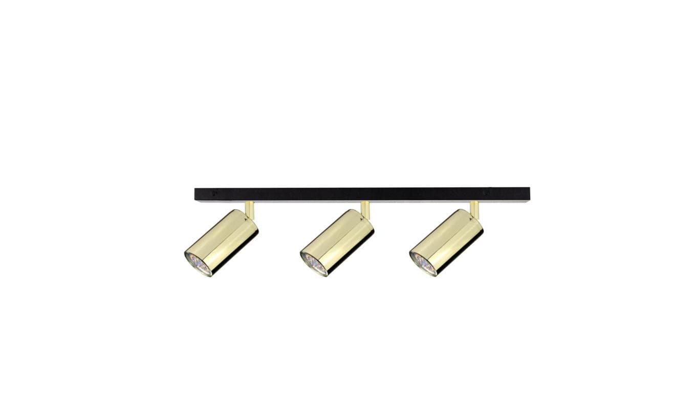 Spot nowoczesny 3xGU10 EYE BLACK GOLD