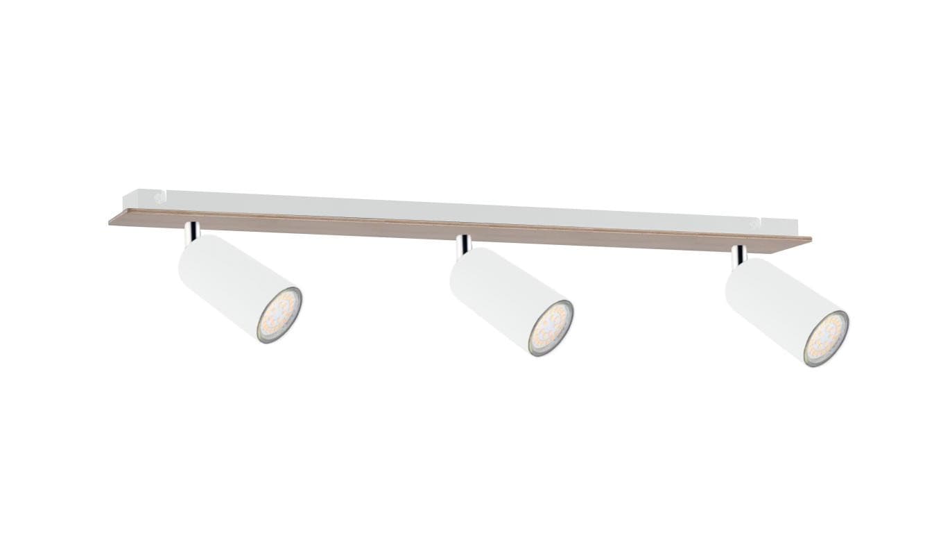Spot nowoczesny 3xGU10 EYE WHITE WOOD
