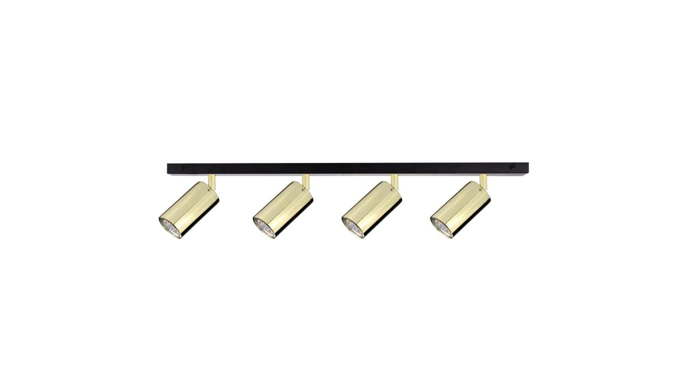 Spot nowoczesny 4xGU10 EYE BLACK GOLD