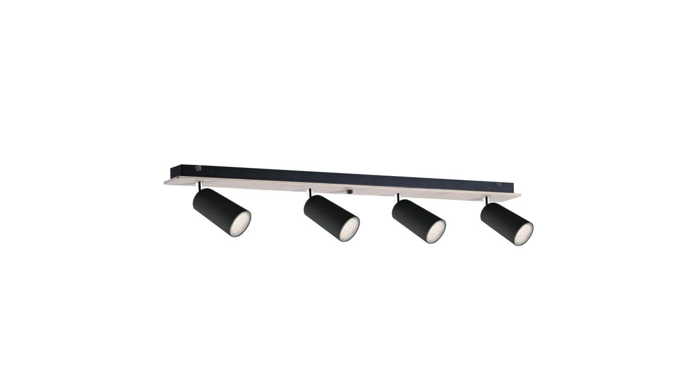 Spot nowoczesny 4xGU10 EYE BLACK WOOD