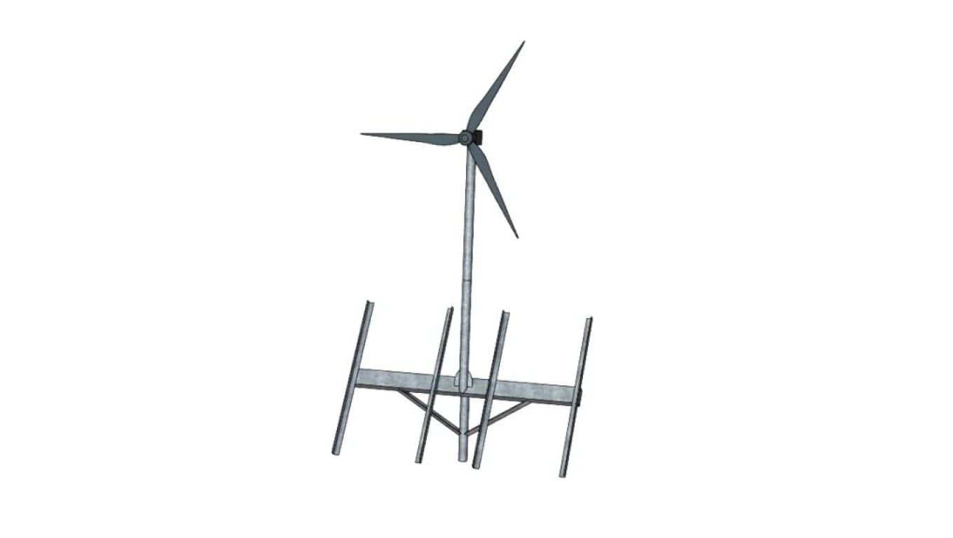 Stelaż PV2 z turbina wiatrową