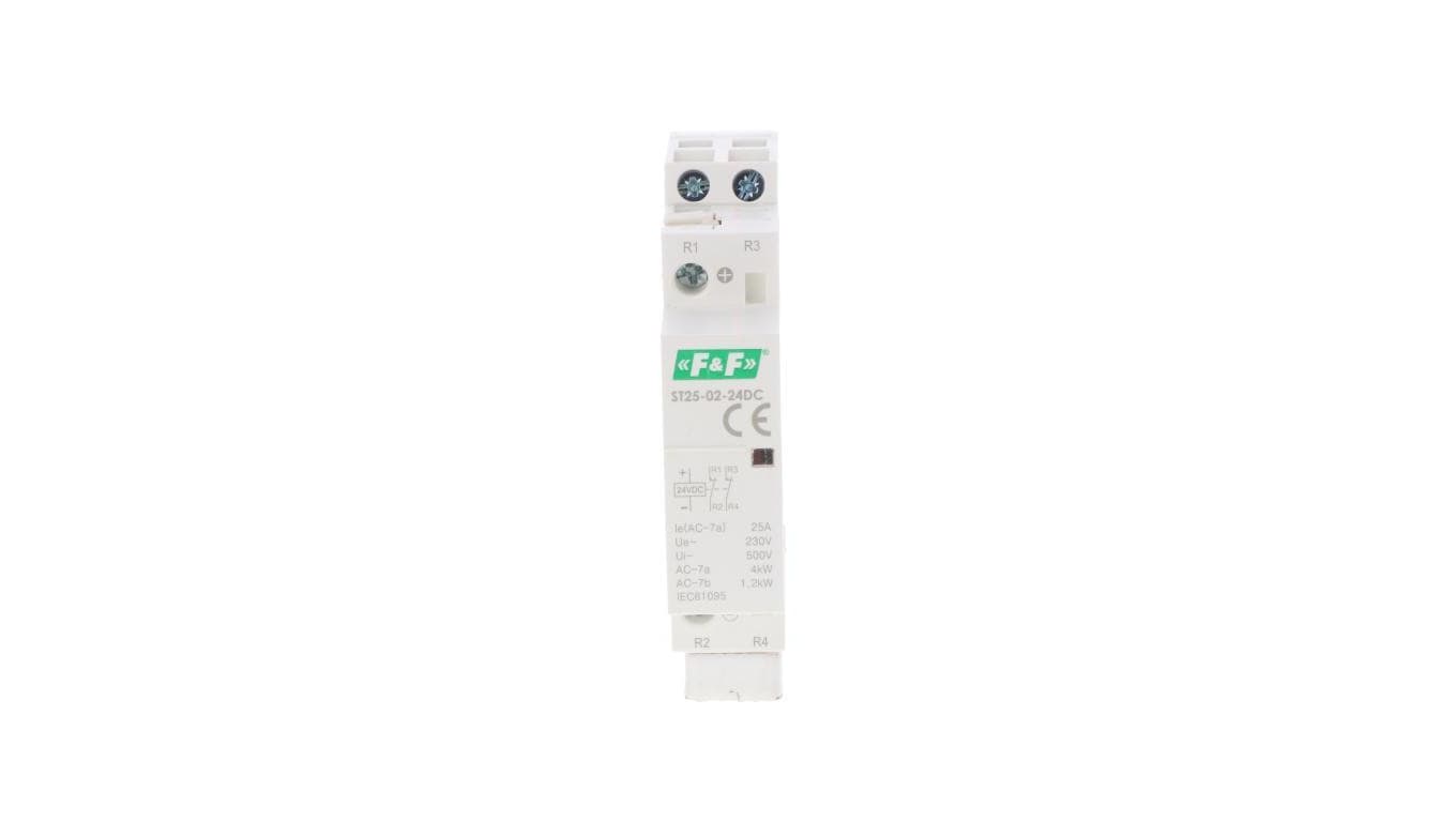 Stycznik modułowy montaż na szynie styki 2R 25A 24V DC ST25-02-24DC