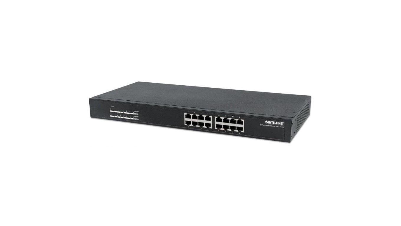 Switch Gigabit 16x 1000Mbps RJ45 PoE/PoE+ 220W Rack 19 560993