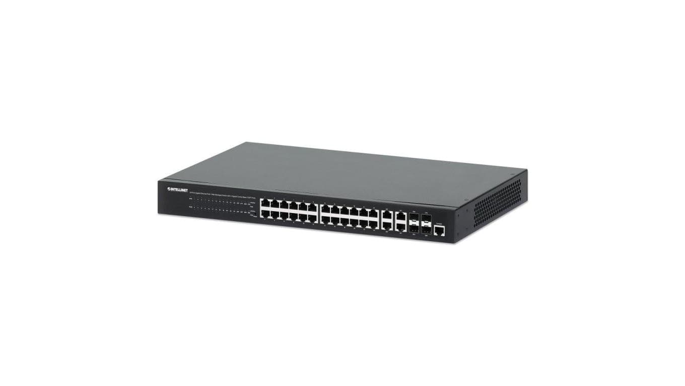 Switch Gigabit 24xPoE+ 370W, 2xCombo RJ45/SFP zarządzalny