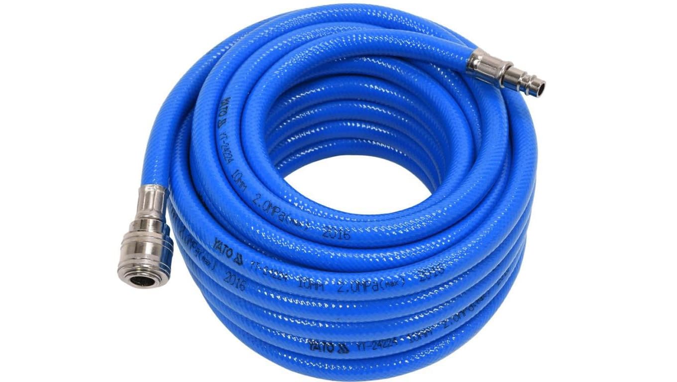 WĄŻ PNEUMATYCZNY PVC Z SZYBKOZŁĄCZAMI 10MM*10M