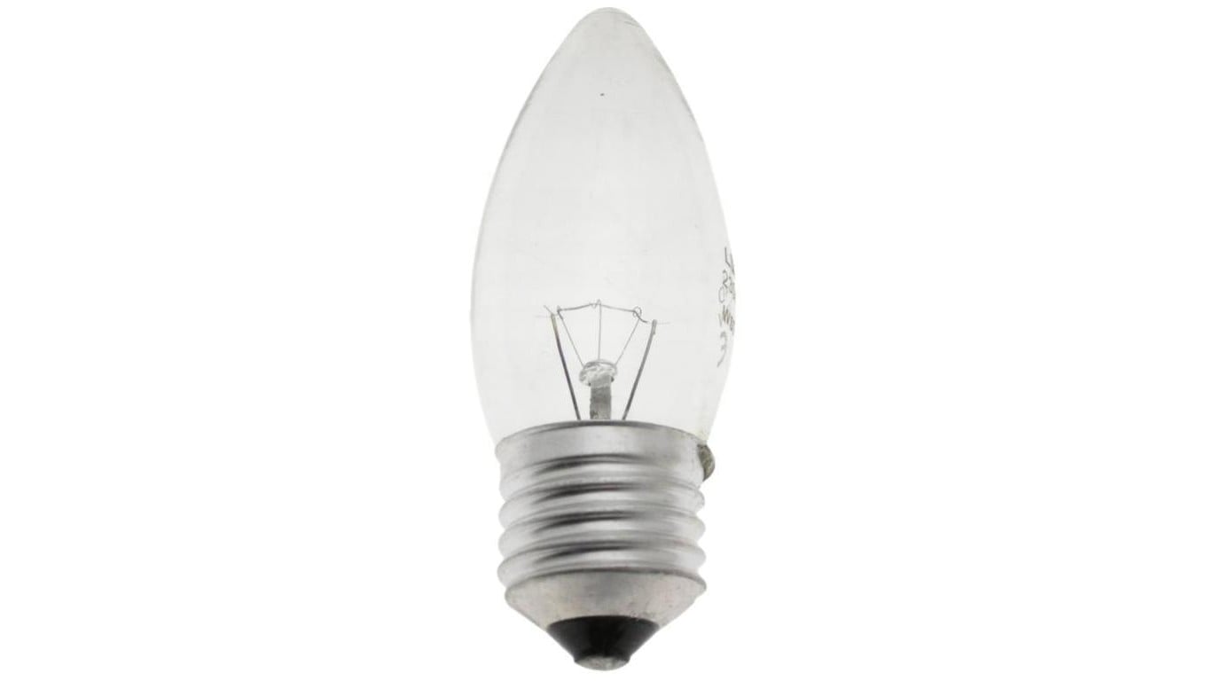 Żarówka wstrząsoodporna C35 świeczka przeźroczysta 25W E27 230V