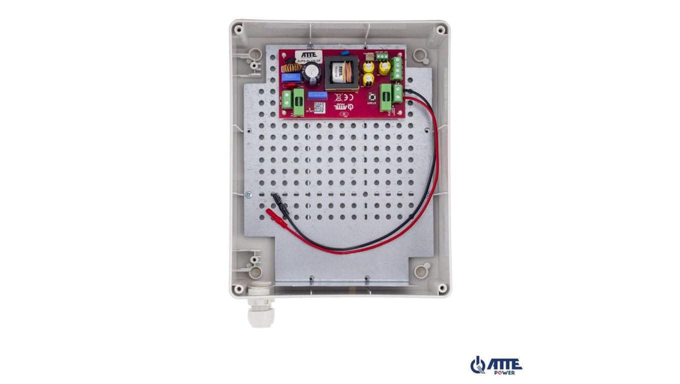 Zasilacz buforowy SMPS 12V 3,5A 40W obudowa zewnętrzna ABOX-L1 (1x AKU 7Ah)