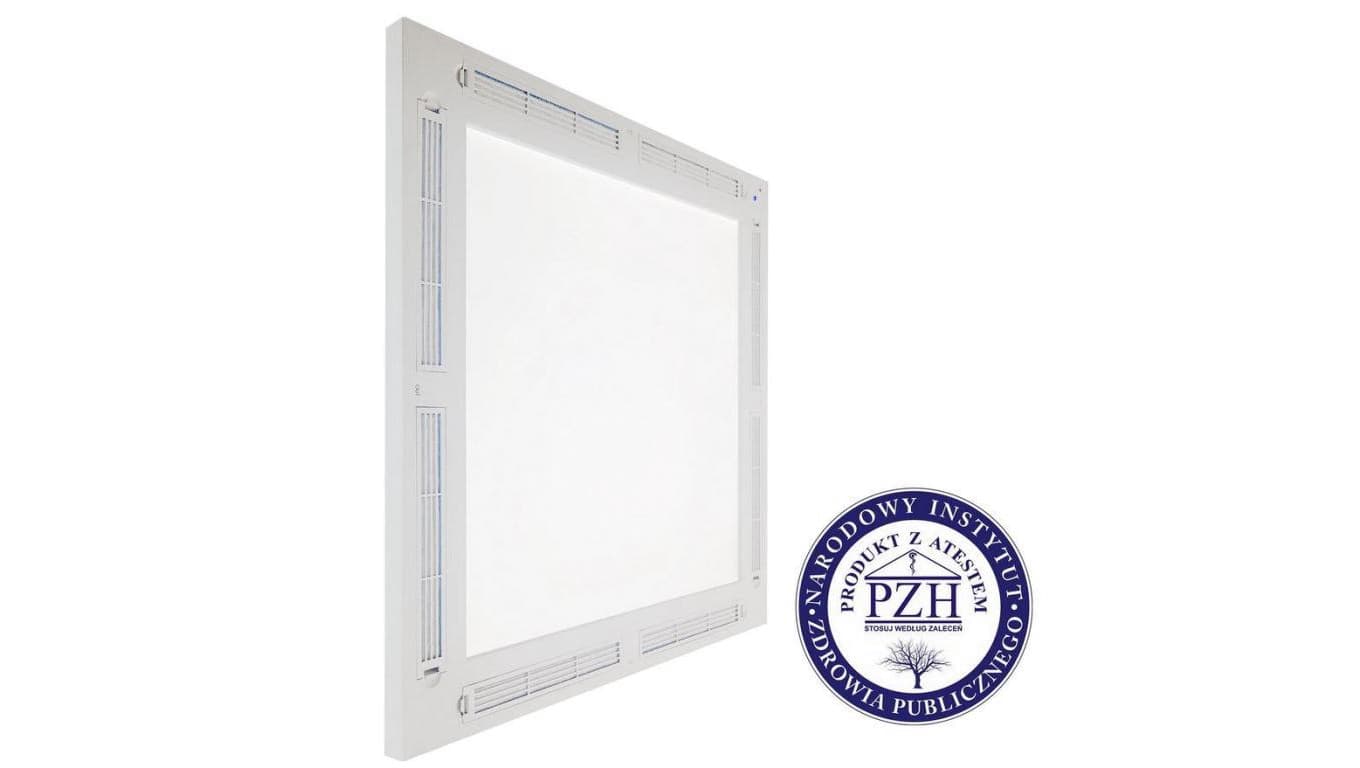 oprawa przepływowa wstropowa panel LED 36W oczyszczacz powietrza hybryda ASEPTICA ACTIV / nano