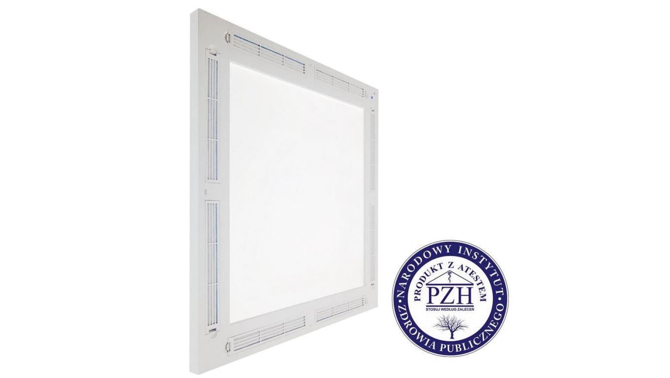 oprawa przepływowa wstropowa panel LED 36W oczyszczacz powietrza hybryda ASEPTICA ACTIV / nano