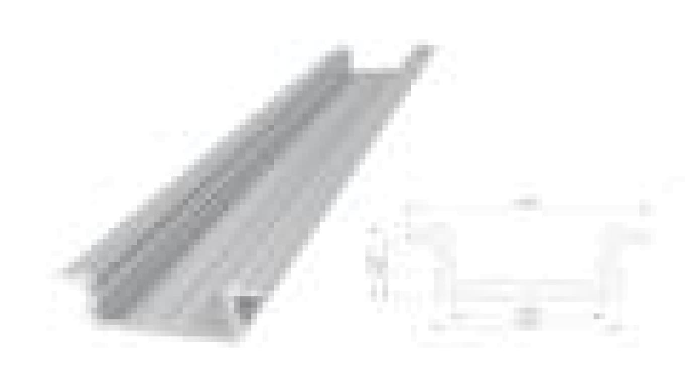profil ALU wpuszczany 6,1mm, surowe aluminium, dł 1000mm, max szer taśmy 12mm