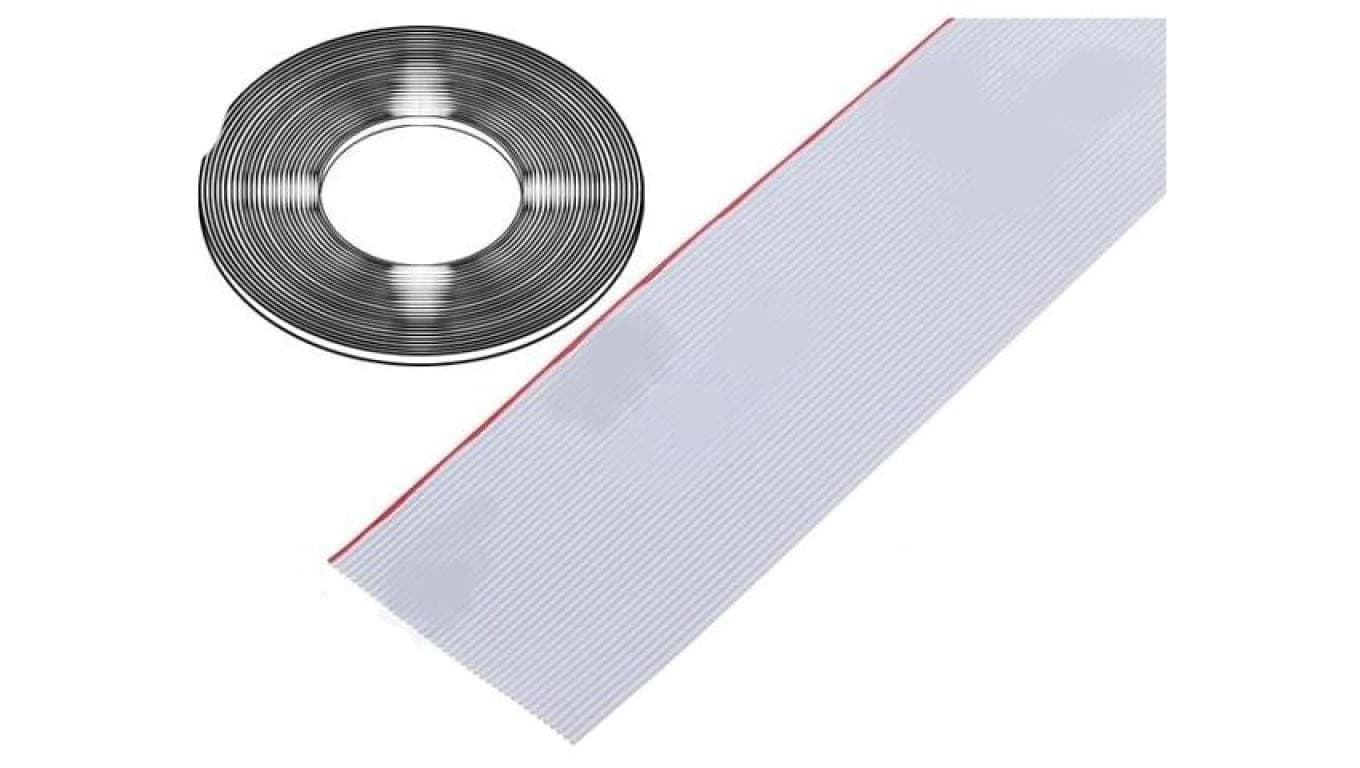 3801/09 (100FT) Przewód: wstążkowy 1,27mm linka Cu nieekranowany PVC szary