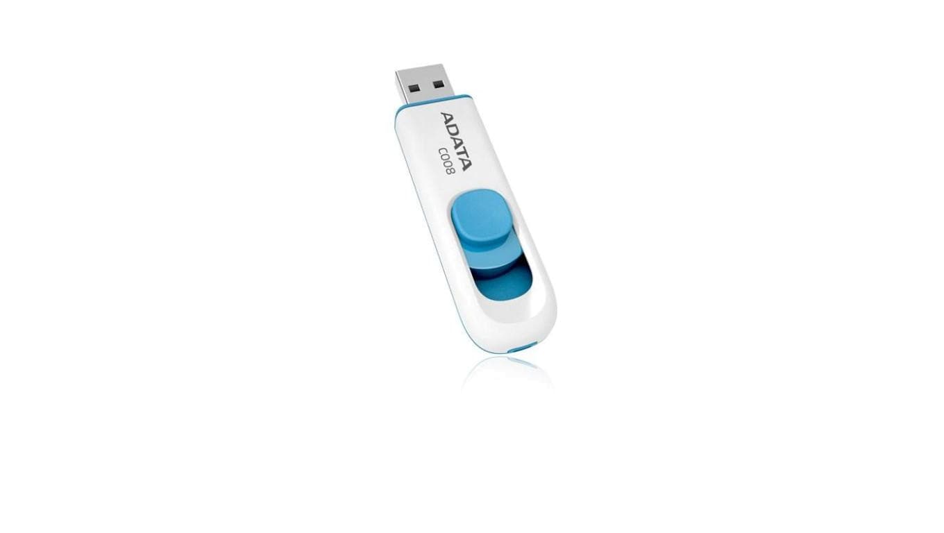 ADATA FLASHDRIVE C008 64GB USB 2.0 WHITEiampBLUE