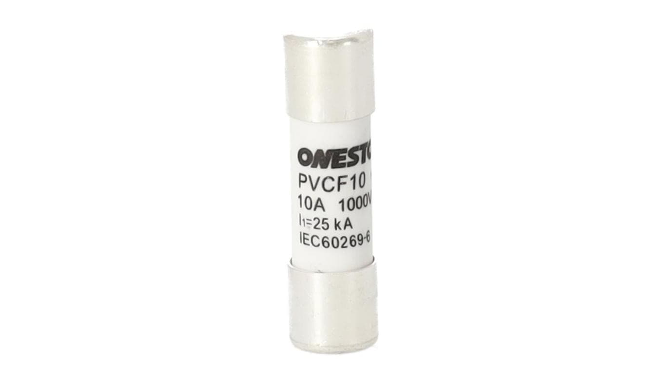 Bezpiecznik rurkowy Wkładka topikowa solarna gPV 10A 10x38mm (1000V DC) ONESTO