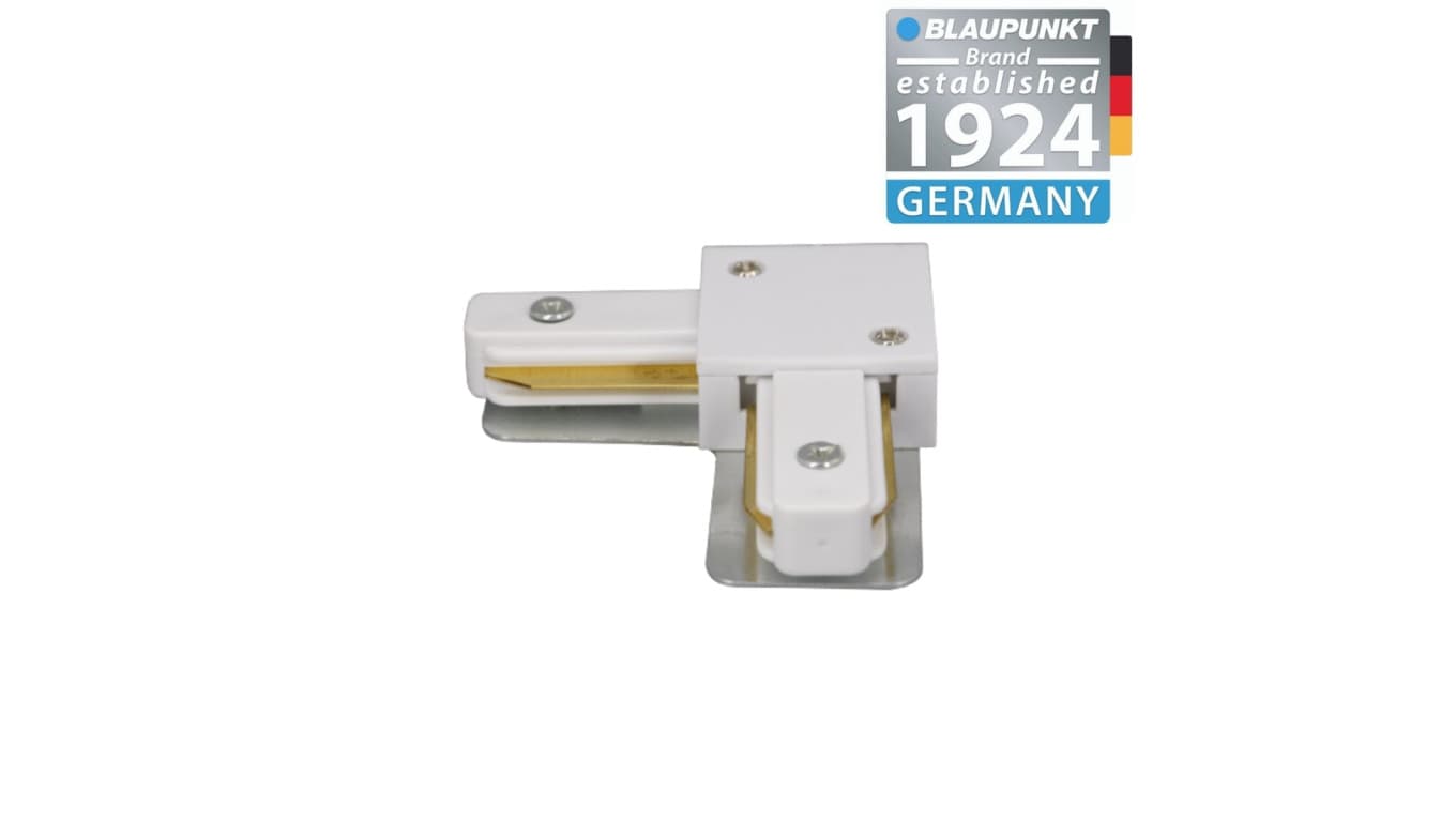 Blaupunkt Konektor do szyn 1-fazowych Kątowy L biały, BLAUPUNKT-KL1W