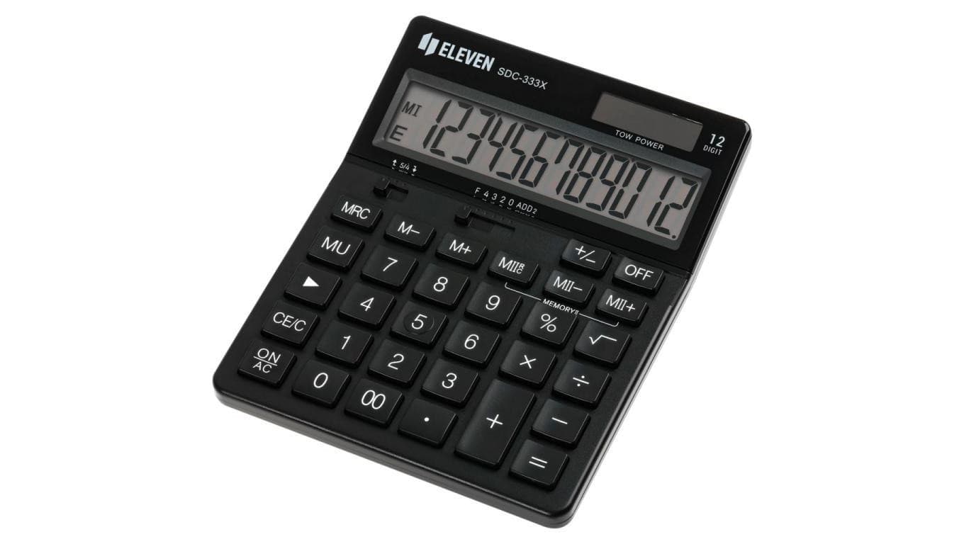 ELEVEN Kalkulator biznesowy SDC333XBK czarny
