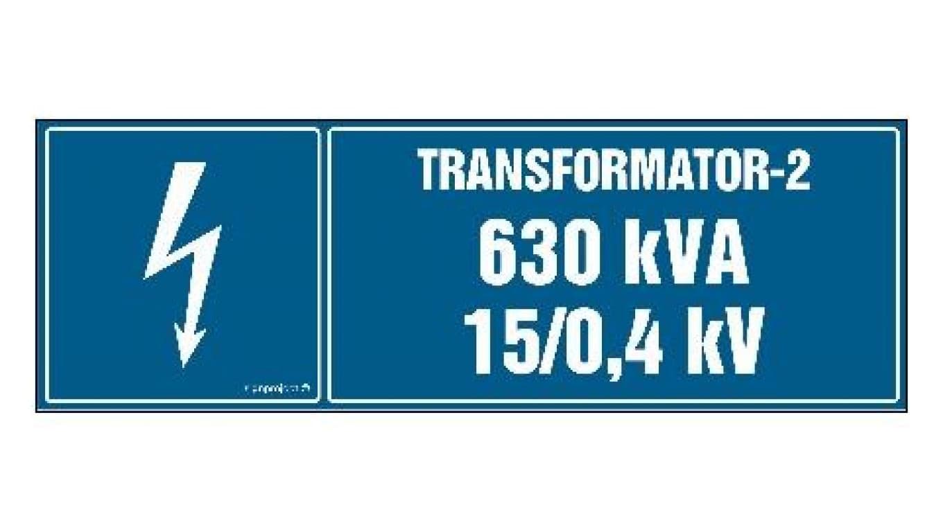 ZNAK - HI003 Transformator-1 1000kVA 15/0.5 kV 45 x 15 cm PN - Płyta 1mm