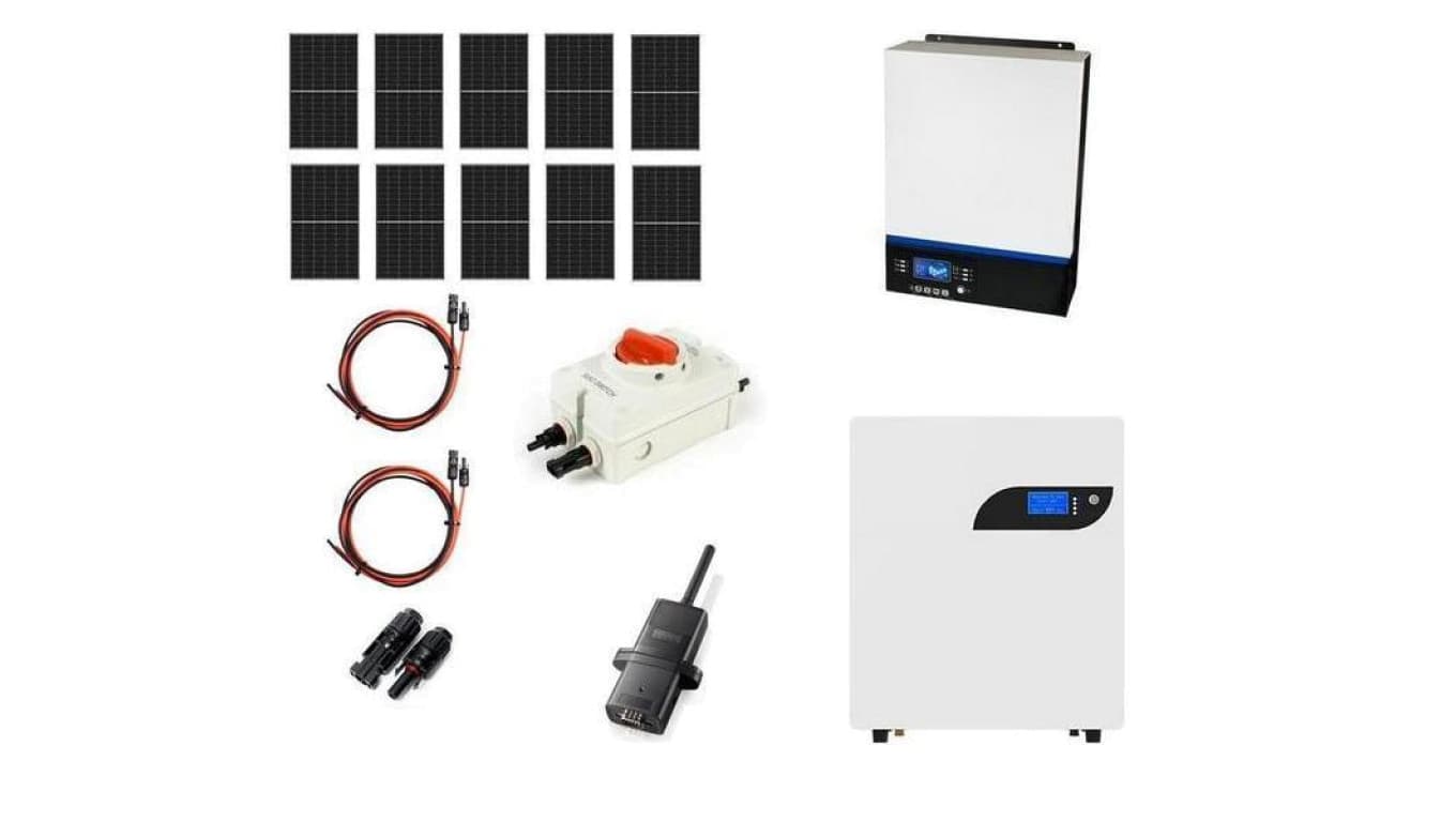 Hybrydowy zestaw solarny off-grid ESB-10kW-48 MPPT 10xPV Mono bateria BOX 5kWh