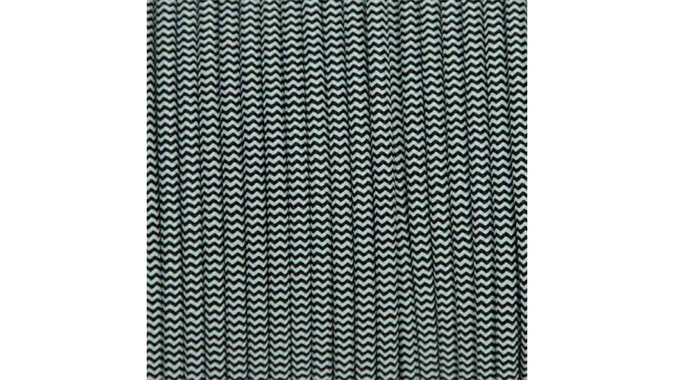 Kabel 2 żyłowy czarno-bialy 2x0,75mm2 1m w oplocie