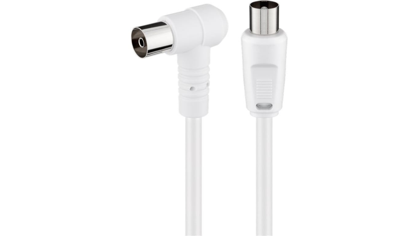 Kabel antenowy kątowy (80 dB), podwójne ekranowanie - Długość kabla 1.5 m