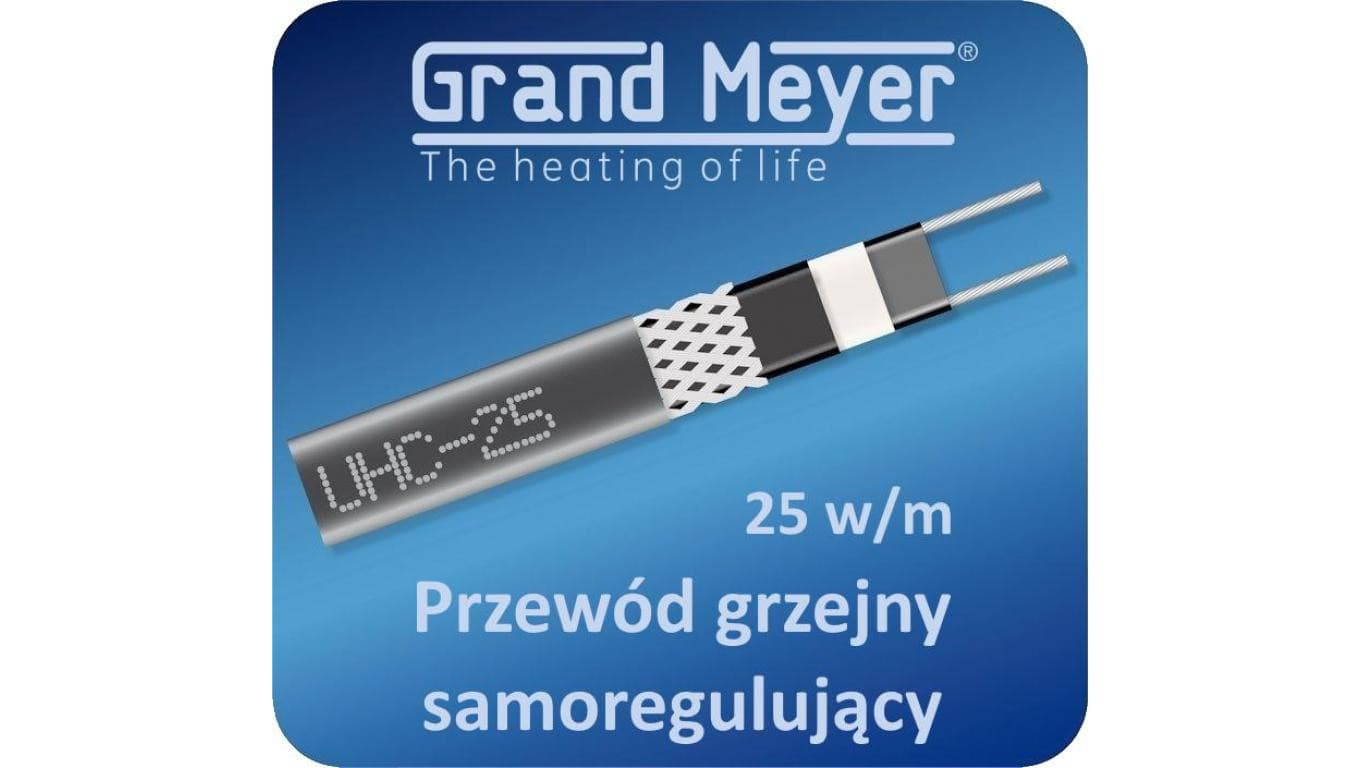 Kabel grzejny samoregulujący ekranowany GRAND MEYER UHC-25, 25W/m
