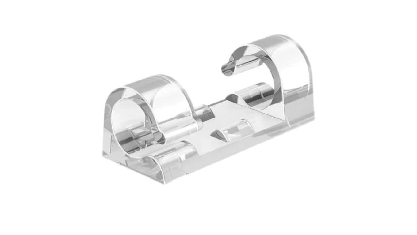 Klips kablowy Ø6-10 mm Polax samoprzylepny 40x15 mm, 16 szt. (37-175)