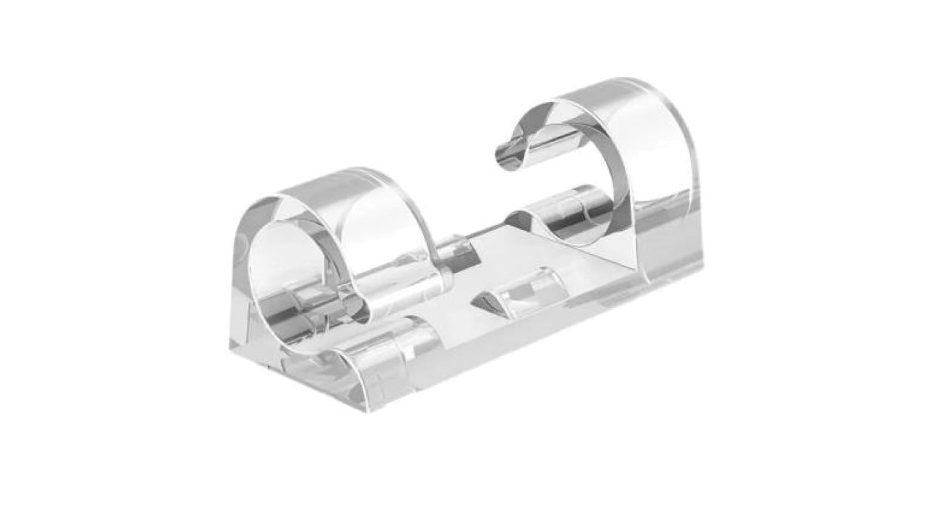 Klips kablowy Ø6-10 mm Polax samoprzylepny 40x15 mm, 16 szt. (37-175)