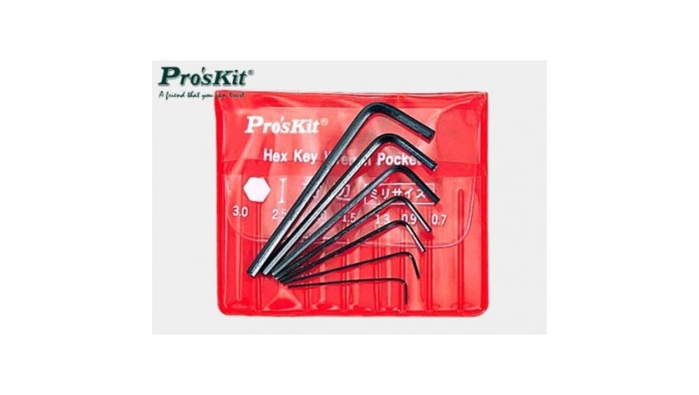 Klucze Imbusowe Trzpieniowe Krótkie Czernione 7szt W Zestawie 0,7-3mm 8PK-022 20155