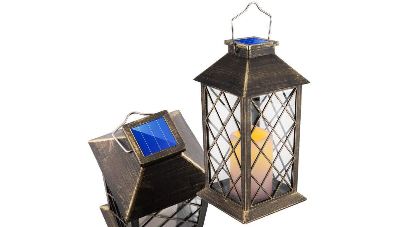 Lampa Solarna Ogrodowa LED Stojąca LIRIO 2 IP44 Wisząca Patyna Latarenka LUMILED