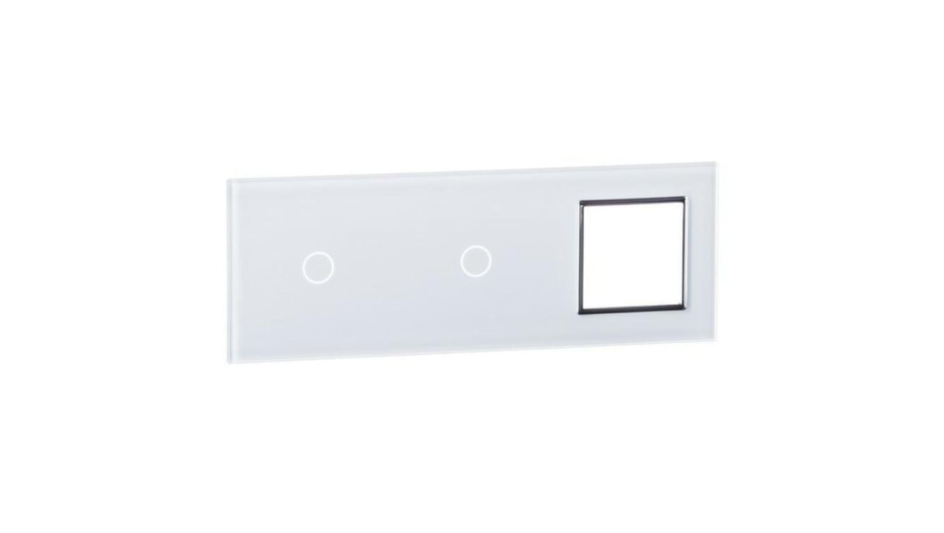 Livolo BIAŁY PANEL SZKŁO 1+1+1+ MIEJSCE NA GNIAZDO 70111G-61