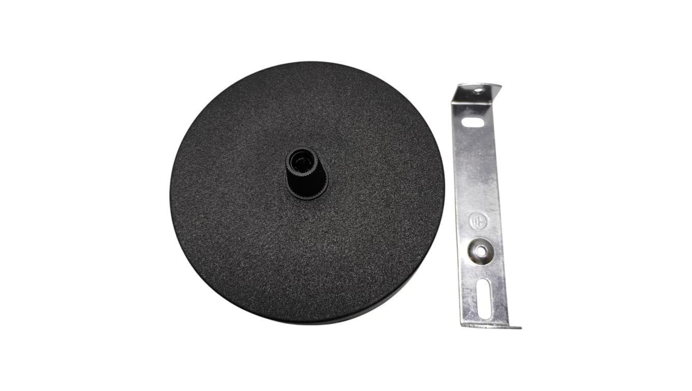 Maskownica sufitowa podsufitka 1x otwór 10mm z tworzywa czarna fi:100mm ALKRI