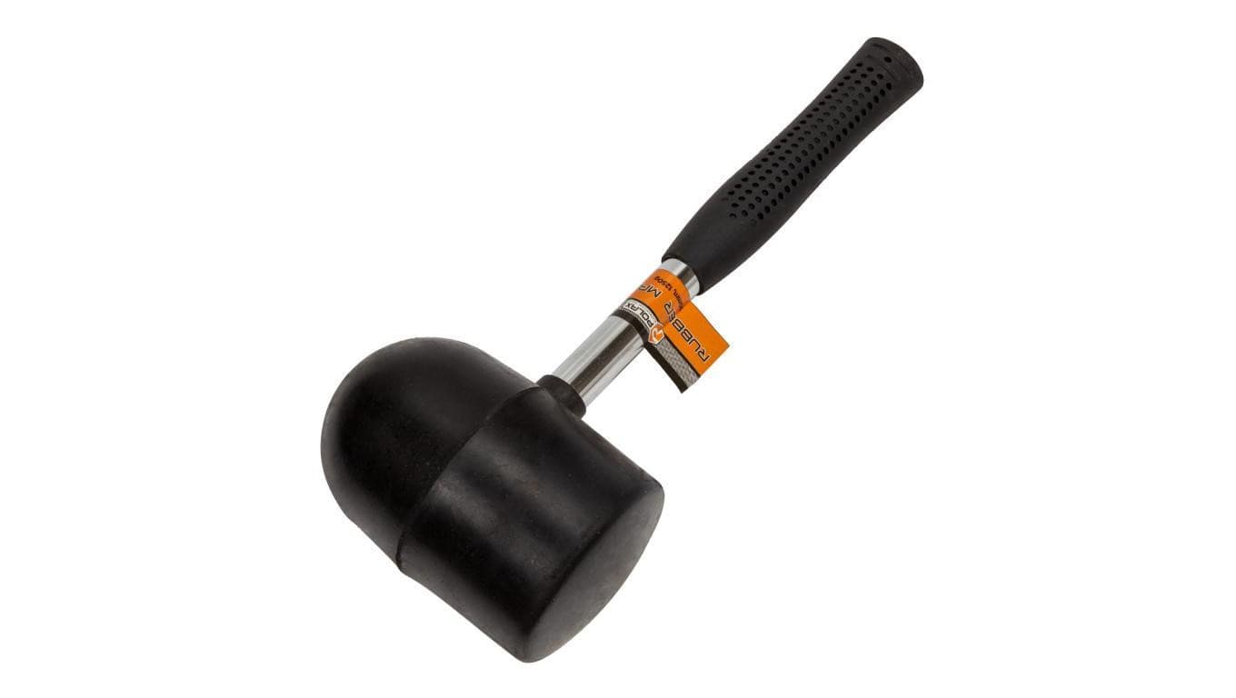 Młotek gumowy Polax, rękojeść metalowa czarna 1250 g (39-002)
