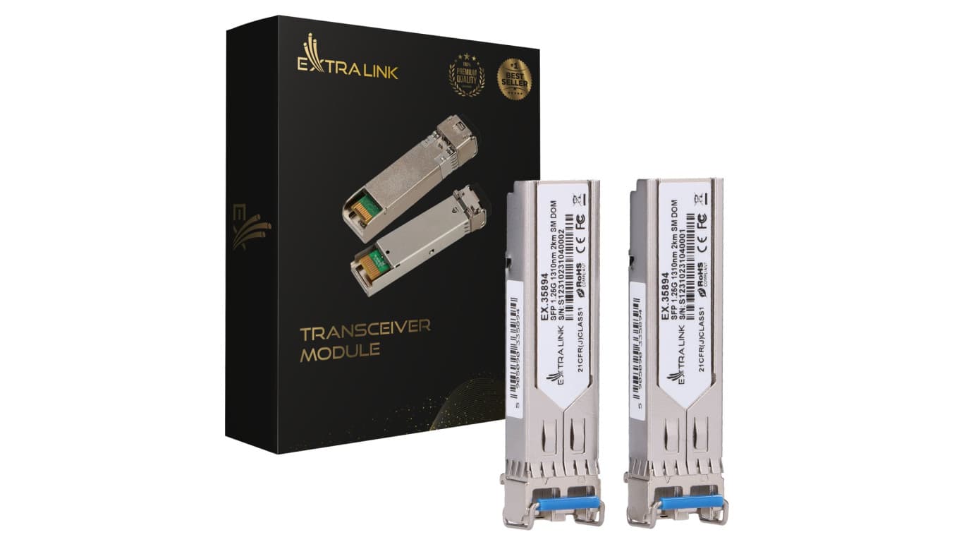 Moduł SFP 1,25Gbps, LC/UPC, 1310nm, 2km, single mode, DOM Extralink SFP 1.25G 2-pack