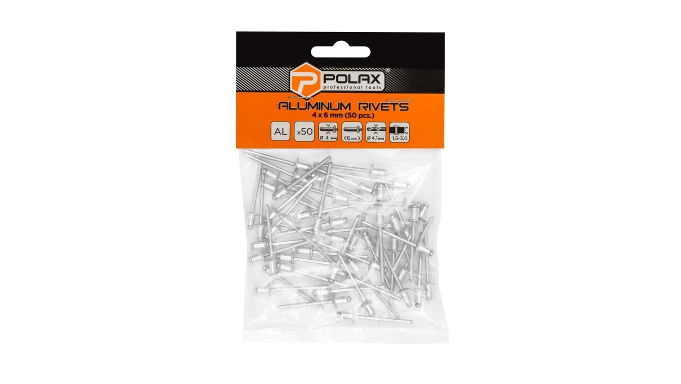 Nity zrywalne aluminiowe 4 x 6 mm Polax (37-007)