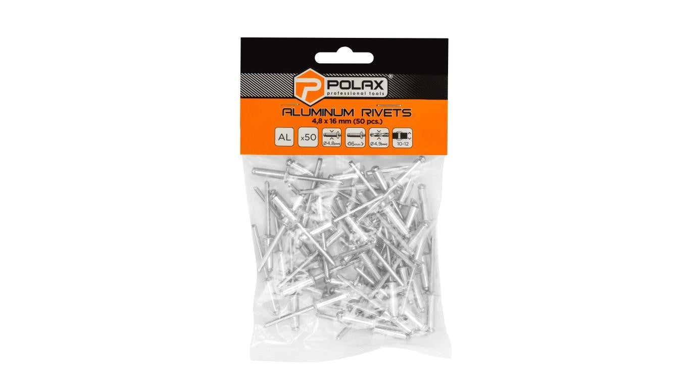 Nity zrywalne aluminiowe 4,8 x 16 mm Polax (37-019)