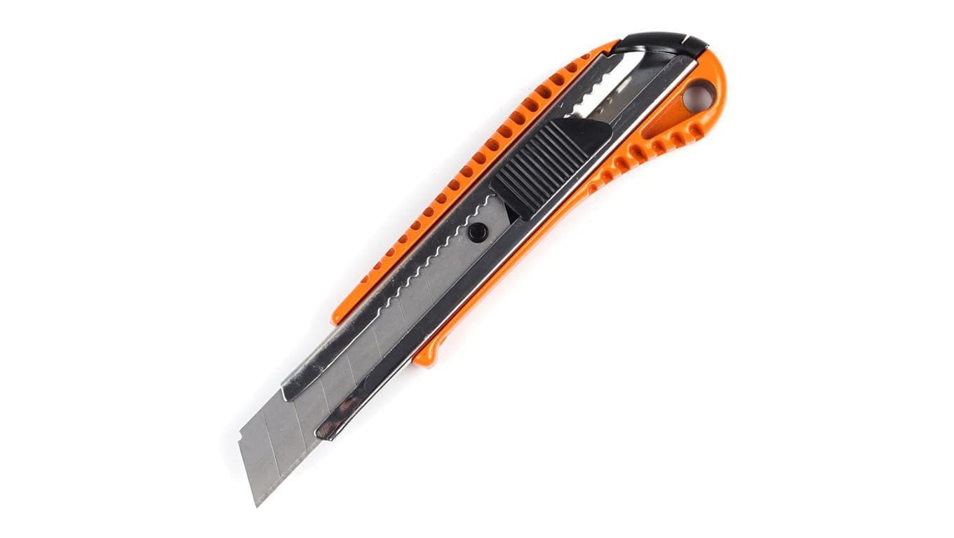 Nóż o konstrukcji metalowej Polax z wysuwanym ostrzem, auto-lock 18 mm (23-005)
