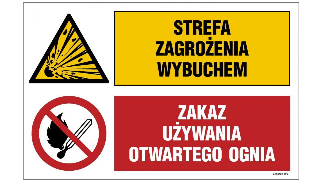 ZNAK - OI034 Nakaz stosowania sprzętu ochronnego, Przed wjazdem skontaktuj sie z biurem budowy 70 x 70 cm PN - Płyta 1mm