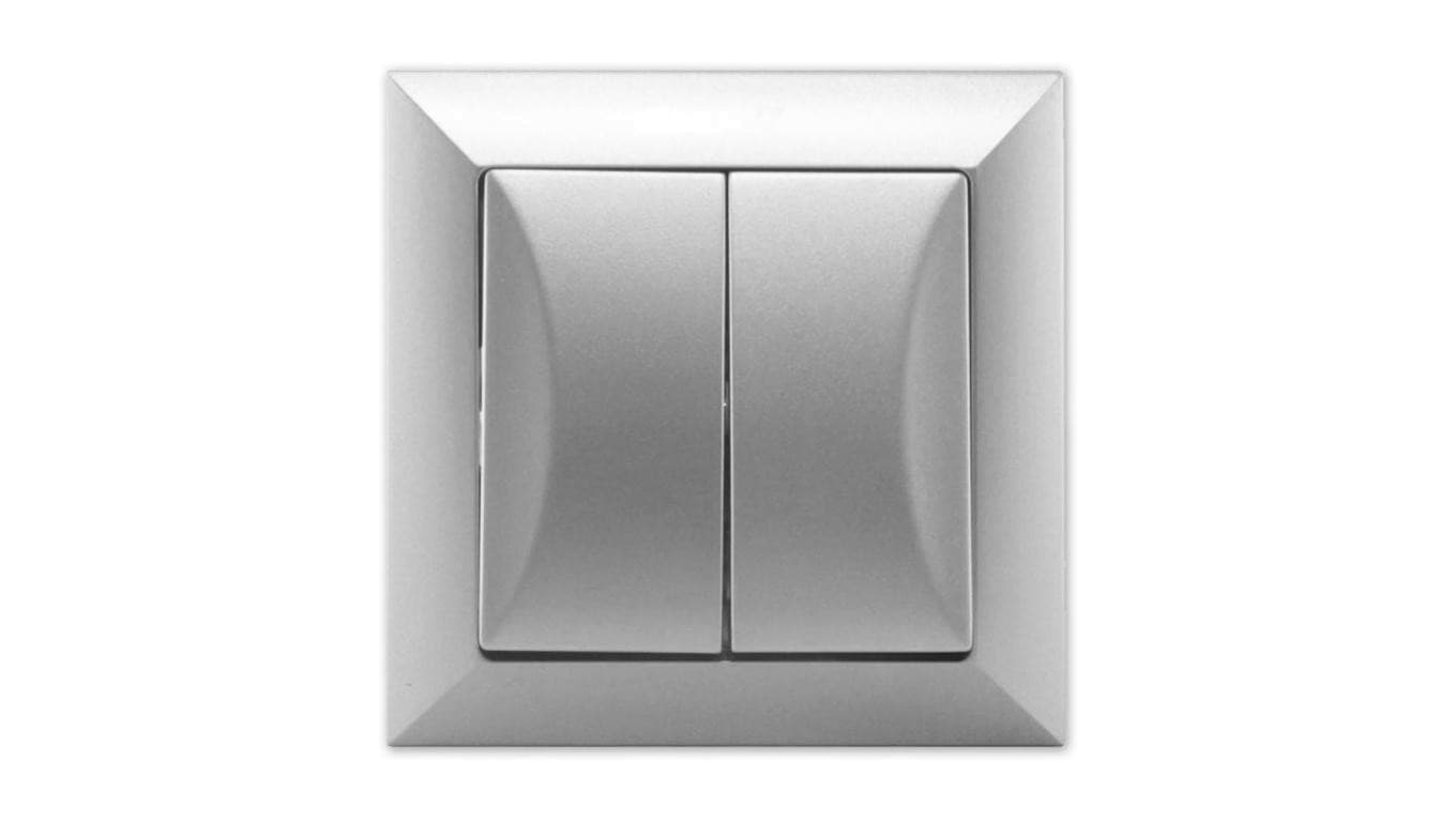 OPAL Wyłącznik łącznik żaluzjowy zwierny srebrny WP-10 Op/Z SR