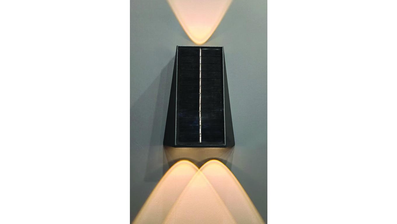 Oprawa elewacyjna solar arch 3 x 2W 70lm 3.7Vx1500mAh 840 IP54 4000K