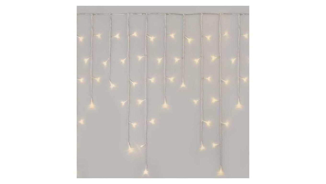 Oświetlenie świątecz. sople 300LED 5m ciepła biel, przeź. przew.,8 programów, timer, pilot D4CW02